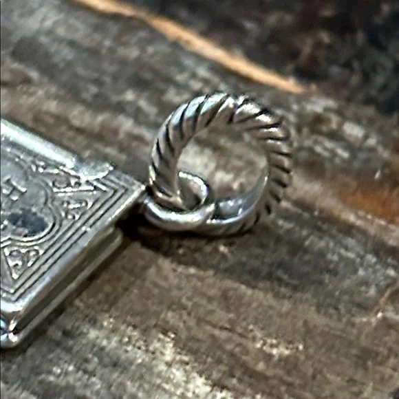 Brighton Silver plate Holy Bible Charm, scripture inside, preloved - Picture 6 of 13